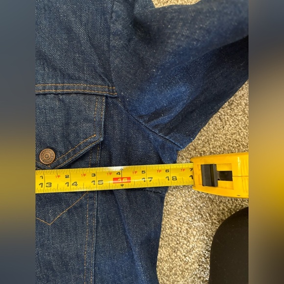 Vintage Levis 70s Orange Tab Denim Jacket Womens Medium Blue Trucker Western - Picture 6 of 9